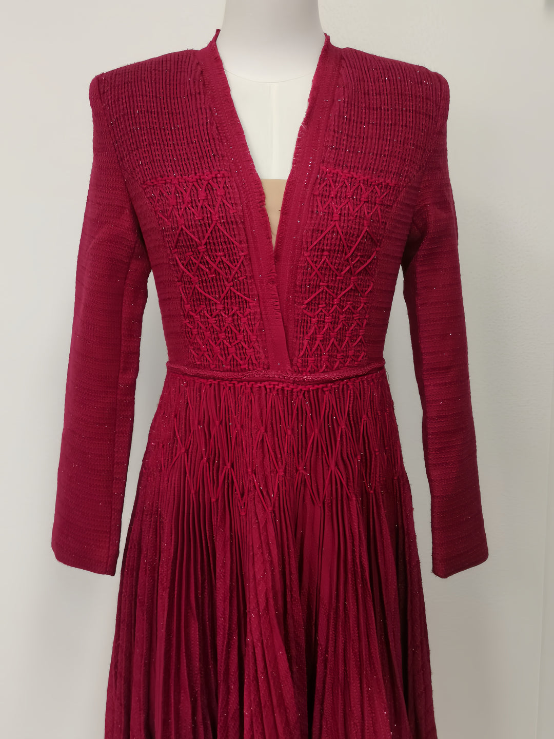 The Crimson Tweed Peplum