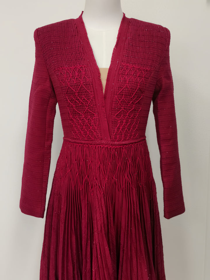 The Crimson Tweed Peplum