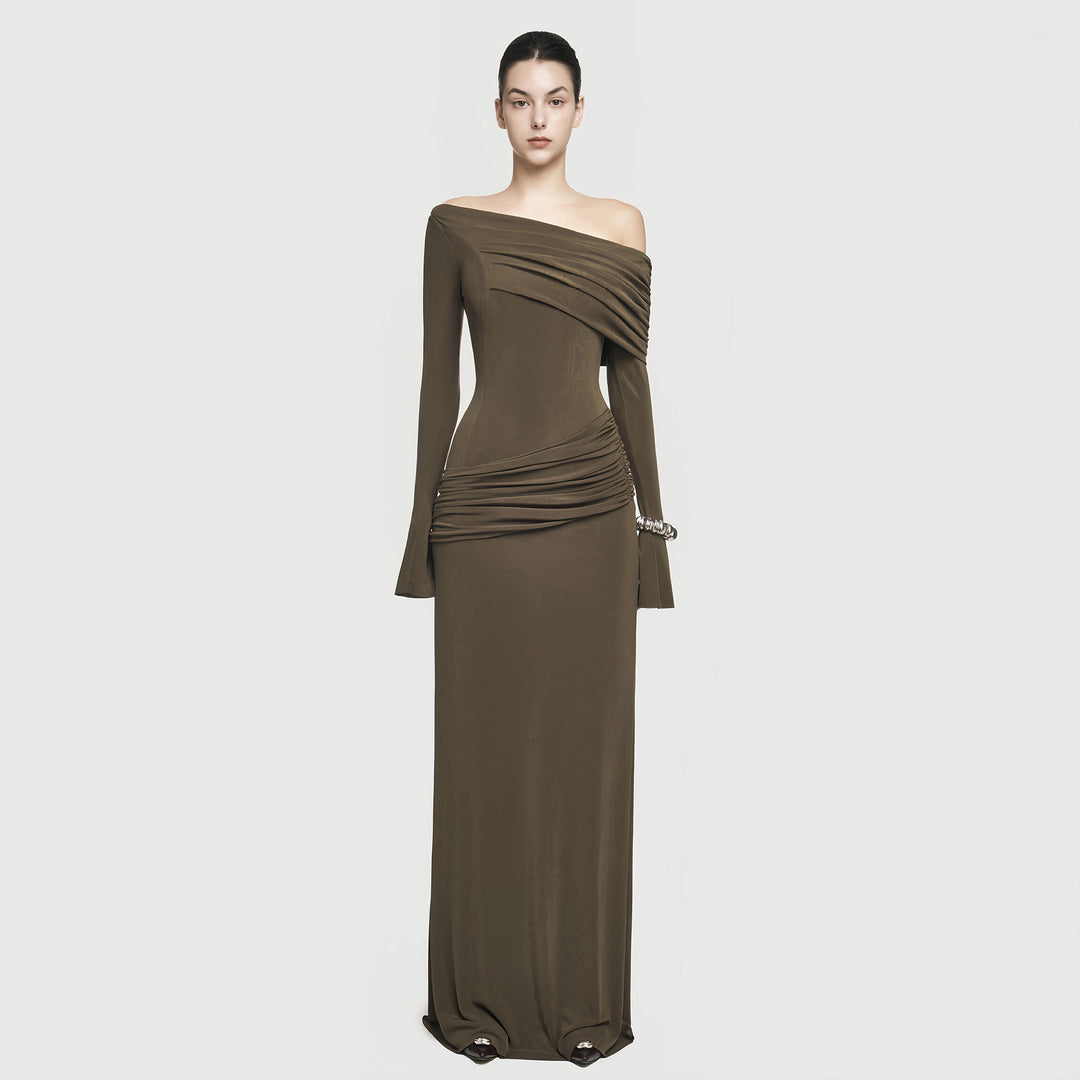 The Onyx Slant Gown