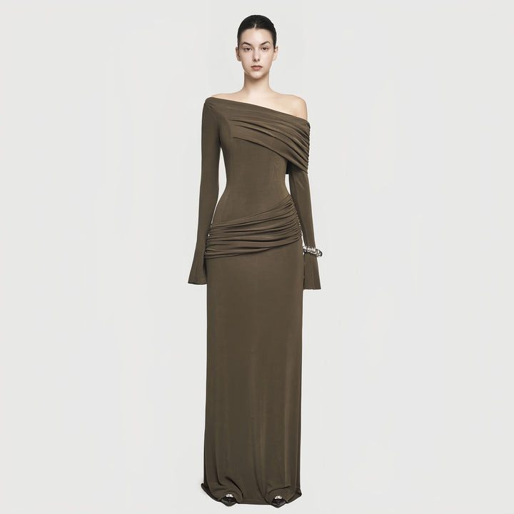 The Onyx Slant Gown
