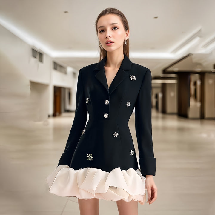 The Monochrome Ruffle Gown