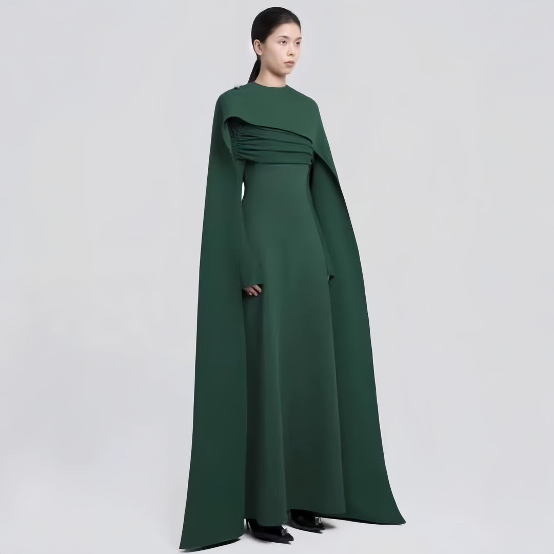 The Emerald Shawl Gown