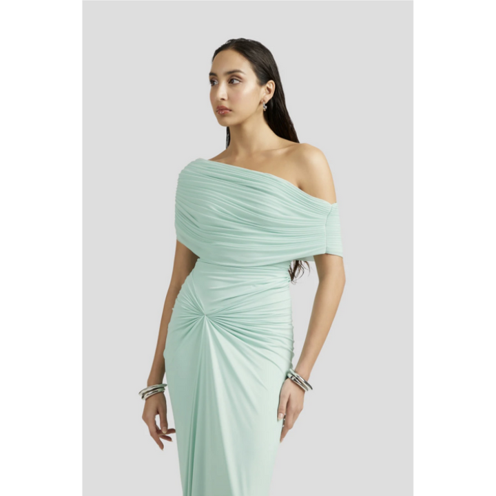 The Celadon Slant Gown