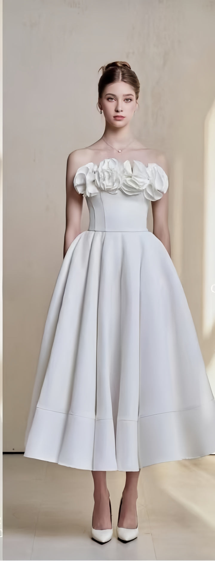 The Alabaster High-Low Gown