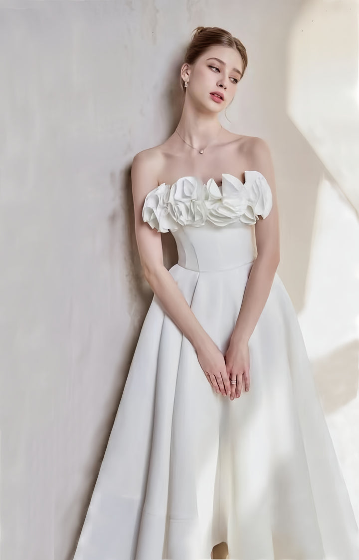 The Alabaster High-Low Gown