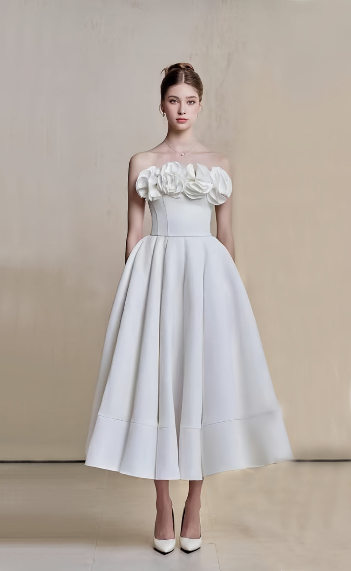 The Alabaster High-Low Gown