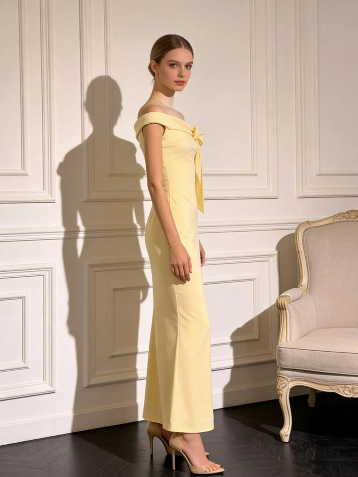 The Pearl Bow Fishtail Gown