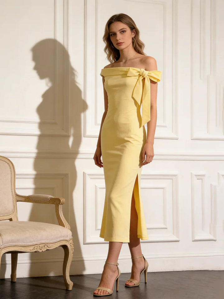 The Pearl Bow Fishtail Gown
